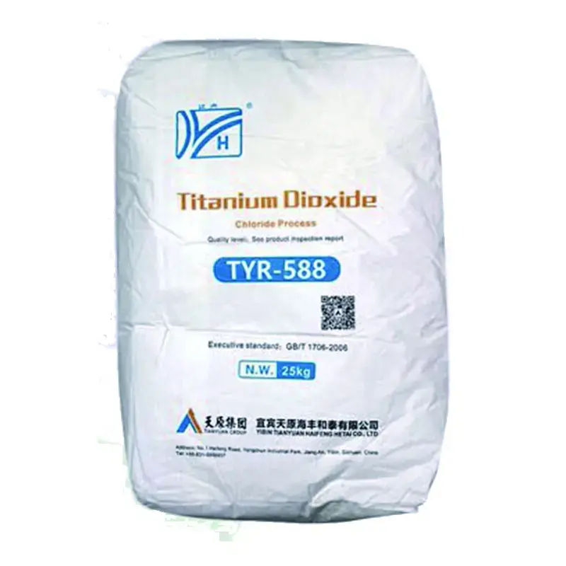 Tio2 CAS 13463-67-7 Nano Titanium Dioxide Pigment TYR-588 Titanium Dioxide Rutile Industrial Grade