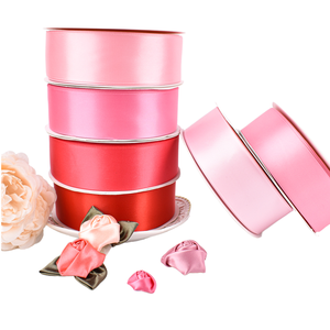 Eco-Friendly Fashion Garment Accessories 1 1/2" Solid Color Polyester Satin <b>Ribbon</b> Double Face 4 cm 25 Yards Single Sided Gifts - Product Image 3