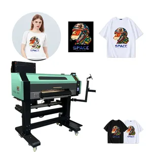 2024 New model Ink CMYK 4 color digital DTF printer shake powder machine for PET film with dual 4720/i3200 print heads