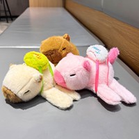 Bracelet en peluche Capybara Panda mignon, poupée Kawaii à porter, bracelet à pression, breloque en peluche, cadeau tendance, vente en gros, 4 styles