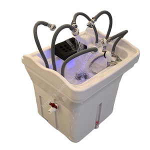 Kisen Cabine de douche portable, bac de lavage pour salon de coiffure et SPA capillaire, lit vapeur, bac à shampoing avec réservoir d'eau - Product Image 1