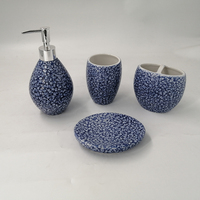 Ensemble de salle de bain en céramique blanche, accessoires de toilette pour hôtel, effet marbre, 5 pièces