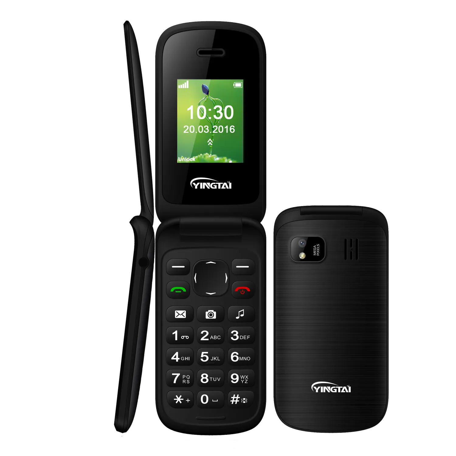 Low cost 2G flip mobile phone with dual SIM