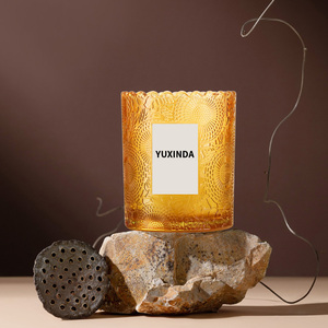 Contenedores de vidrio con logotipo personalizado para tarros de <span class=keywords><strong>velas</strong></span>, <span class=keywords><strong>velas</strong></span> perfumadas de lujo únicas al por mayor - Product Image 1