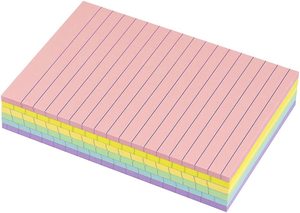 Çevre dostu çizgili yapışkan notlar 4x6 inç öğrenciler için özel Logo renkli Memo pedleri ofis okul malzemeleri güçlü yapıştırıcı - Product Image 2