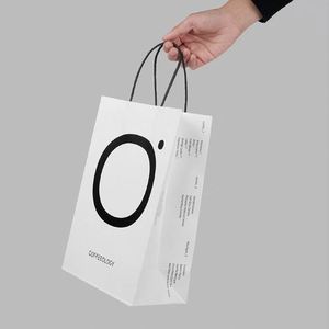 High Quality Hot Selling Coffee Paper <b>Bags</b> Handles Kraft Food Grade Offset Printing Recyclable Salad Sushi Shopping <b>Bags</b> - Product Image 6