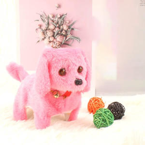 Komik yürüyüş parlayan Barking interaktif peluş doldurulmuş oyuncak yumuşak gerçekçi köpek elektrikli peluş oyuncak - Product Image 4