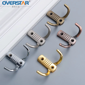 Crochets muraux modernes à base alvéolée, double patte, pour peignoirs et serviettes, accessoires de salle de bain, taille personnalisée, vente en gros - Product Image 1