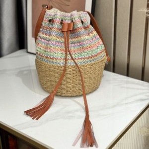 Bolsa de Praia de Palha Trançada Feminina, Bolsa Redonda de Moda 2026, Atacado de Fábrica - Product Image 3