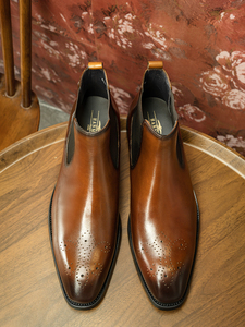 Botas de cuero genuino de lujo profesional de primera clase, botas <span class=keywords><strong>Chelsea</strong></span> para hombres, botas de cuero para hombres - Product Image 5
