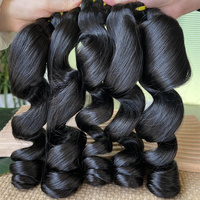 Lots de Cheveux Indiens Grade 12A Double Drawn, 100% Vierge, Cuticules Alignées, Cheveux Humains Naturels à Ondulations Souples, Tissage Économique