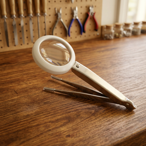DK-726 แหนบขยายภาพ |   แหนบโลหะพร้อมแว่นขยาย - Product Image 3