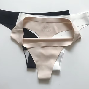 Perizoma <span class=keywords><strong>Brasiliano</strong></span> Sexy da <span class=keywords><strong>Donna</strong></span> Elastico e Delicato sulla Pelle a Forma di V a Vita Bassa Senza Cuciture <span class=keywords><strong>Intimo</strong></span> Snellente Morbide Mutandine in Nylon - Product Image 4