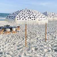 Prix de gros Patio Plage Extérieur Personnalisé StrongTable Gland Parapluie UPF50 + Premium Steel Pole et Ribs Bouton Poussoir Inclinaison