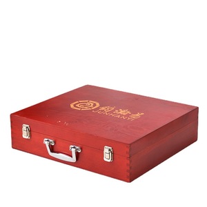 Wooden Storage Box <b>Rectangle</b> Handle Engraved Flip Top Desktop Organizer General Packaging - Product Image 5