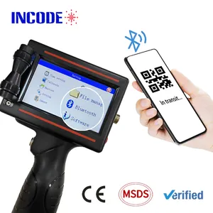 INCODE Mini Tij Handheld 12.7mm Machines Box Printing Machine Ink Jet Printer Expiry Date Coding Inkjet Printer Provided 7.4V