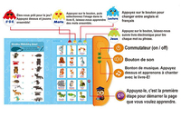 Tabletas de aprendizaje en francés para niños, libros electrónicos educativos para niños, juguete bilingüe con sonido táctil para niños