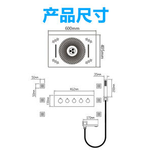 Juego de Cabezal de Ducha LED de Acero Inoxidable 304 Simple, Accesorio Multifuncional para Baño - Product Image 2