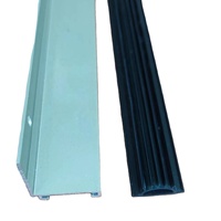 Joint de bas de porte moderne en aluminium insonorisant avec protection incendie et fumée et garantie de 3 ans
