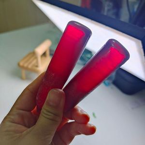 5# <strong>Red</strong> Synthetic Corundum <strong>Ruby</strong> Raw Material Uncut <strong>Ruby</strong> Corundum Cylinder Rough - Product Image 1