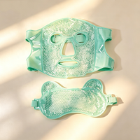 Masque facial et masque pour les yeux réutilisables en gel rafraîchissant et chauffant, kit de soin de la peau pour les yeux gonflés, relaxation
