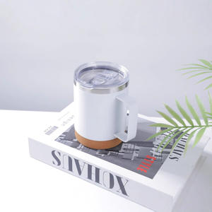 Vaso recto de acero inoxidable Yongkang 304, aislado con base de corcho, taza de viaje para uso en exteriores. - Product Image 2