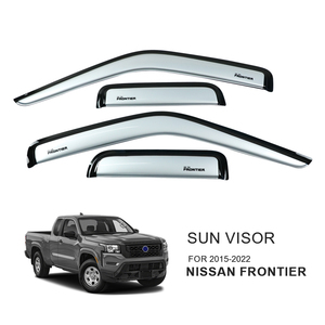 Hot Phong Cách Tùy Chỉnh Pickup Mưa Guard Gió Sun Visor Hai Tone Đen Xe Cửa Sổ Làm chệch hướng Cho Nissan Biên giới 2015 2022 Phụ Kiện - Product Image 3