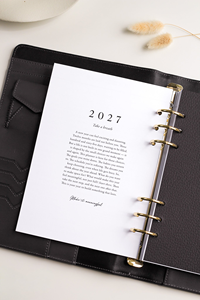 Recharges de papier de qualité supérieure pour agenda 2027, inserts personnalisés pour carnet A5 Filofax à 6 anneaux - Product Image 3