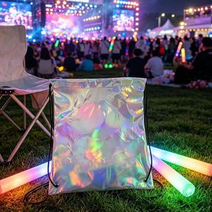 Mochila con Cordón Brillante Holográfica Láser de PU para Deportes y Gimnasio, Bolso de Hombro con Holograma - Product Image 4