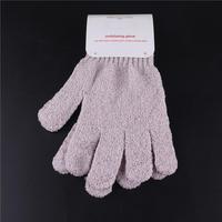 WELLFLYER PM-297 gants de bain ménagers quotidiens gants exfoliants en nylon à cinq doigts pour la douche exfoliant pour la peau