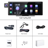 Kamera Dasbor Mobil Android Carplay IPS 10,26 Inci Resolusi 2K Fitur Monitor Mobil Sentuh Rotasi 140 °   Perekam Video Sudut Pandang Lebar