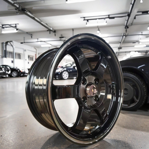 Te37 sâu món ăn nhôm hợp kim đúc bánh xe vành với 15 inch 4*100 4*114.3 PCD cho hành khách xe bánh xe - Product Image 2