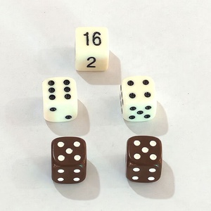 Dés de backgammon en mélamine de haute qualité, dés de backgammon en mélamine Uria à coins arrondis de 16 mm - Product Image 5