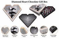 Boîte à chocolat en forme de cœur vide pour la Saint-Valentin, boîte d'emballage de luxe pour truffes au chocolat, boîtes cadeaux personnalisées pour chocolats