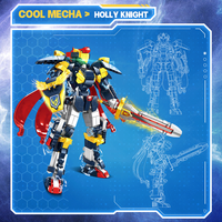Juego de Bloques de Construcción de Plástico Robot de Fábrica Woma, Juguete de Bloques ABS Paladin Transformer Mech para Decoración del Hogar (C4002)