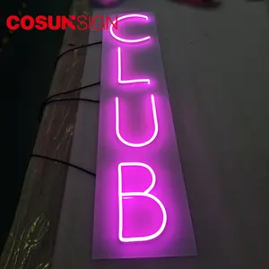 COSUN Tanda Lampu Neon Wanita, Tanda Badan Neon Led Klub Kustom untuk Gadis Botol