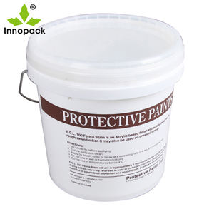 Vente en gros de seau à peinture en PP blanc de 16 litres avec couvercle de haute qualité seau en plastique vide rond pour eau, essence, huile et peinture - Product Image 4