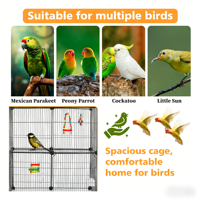 Ensemble Cage et Support Premium pour Perroquet – Construction Métallique Robuste pour Usage Intérieur