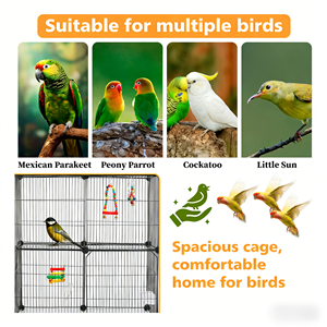 Papağanlar İçin Premium Kuş Kafesi ve <span class=keywords><strong>Stand</strong></span> Seti, Metal Yapılı, Sağlam Tasarım, İç Mekan Ev Kullanımı İçin Kuş Kafesi ve <span class=keywords><strong>Stand</strong></span>ı, Kuş Kafesi <span class=keywords><strong>Stand</strong></span>ı - Product Image 4