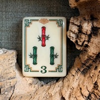 Tuiles de mahjong de luxe, dos marbré vert, ensemble de tuiles de mahjong américain, art traditionnel, 160 pièces, ensemble de mahjong