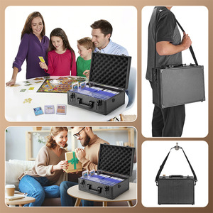 Grading Card Storage <b>Box</b> for 600 Pieces 35Pt Portable Aluminum Dustproof Toploaders <b>Magic</b> Card Storage <b>Box</b> Star Card Suitcase - Product Image 2