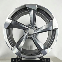 Nouvelles jantes en alliage d'aluminium forgé concave sur mesure argentées 19-21 pouces 5x112 114.3 compatibles avec Audi A8/S8/Q8/A7/S7/Q7 - Ajustement universel