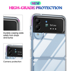 Funda protectora para teléfono Samsung <span class=keywords><strong>Galaxy</strong></span> <span class=keywords><strong>Z</strong></span> <span class=keywords><strong>Flip</strong></span> 4 5G, Logo personalizado, antiarañazos, Premium, delgada, transparente, TPU, PC - Product Image 3