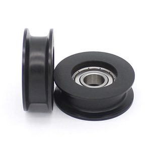 Poulies en acier inoxydable de type H H12*47*16.5mm avec revêtement en caoutchouc, roulements S6001ZZ, rouleaux revêtus de plastique, vente en gros directe d'usine - Product Image 4