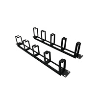 Metal Five Ring Cable Frame Horizontal 1U Cable Management 19" Tray for Data Center Rack Mounted Cable Management Rack