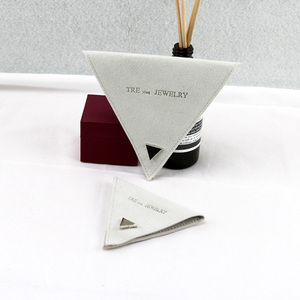Pochette à bijoux personnalisée avec logo, en microfibre, pochette enveloppe en faux daim, emballage et présentation de bijoux - Product Image 5