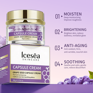 Crema Facial con Vitamina E y Semillas de Uva, Antiarrugas, Hidratante, Iluminadora, Reafirmante, Nutritiva, Suavizante y Radiante - Product Image 3