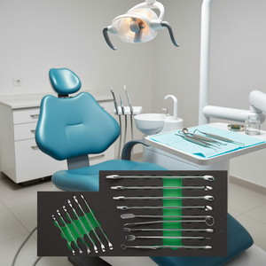 Fasano Dental Instruments 12-Piece Set With Green Handle For <b>Precision</b> Work - Product Image 3