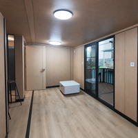 Maison conteneur préfabriquée standard UE de 20 pieds avec toit en pente pour chambre d'hôtel et logement dans le jardin