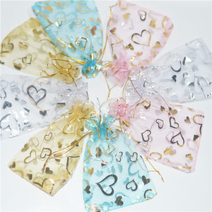 24 couleurs 7x9 9x12 13x18 cm emballage de bijoux pochette cadeau en <span class=keywords><strong>Organza</strong></span> avec cordon sacs en <span class=keywords><strong>Organza</strong></span> blanc vente en gros <span class=keywords><strong>10x15</strong></span> avec Logo - Product Image 3
